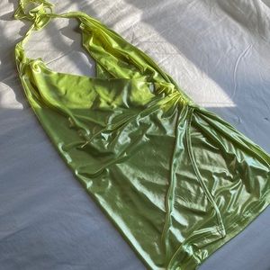 Princess Polly Metallic Green Dress